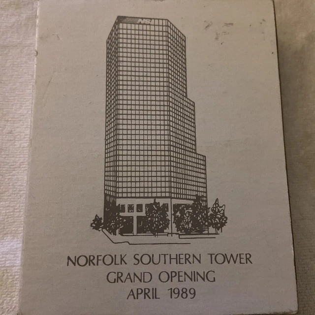 NORFOLK SOUTHERN TOWER Grand Opening April 1989 Playing Cards 14.50