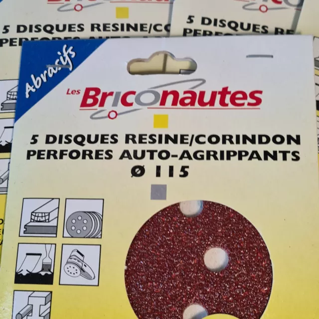 🔅 20 disques abrasives briconautes ponçage 115 mm grainS 40 auto agrippants 3