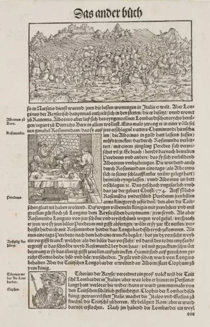 Unbekannt (16.Jhd), Historische Ereignisse in Germania, um 1548, Holzschnitt