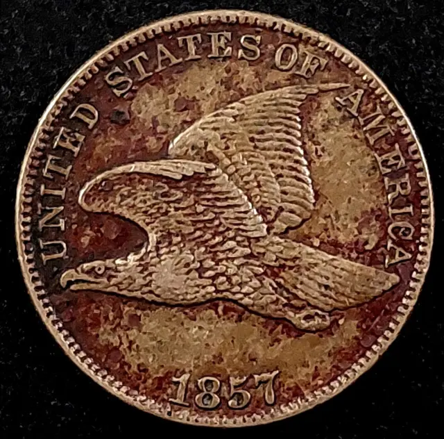 1857 Flying Eagle Cent! Sharp obverse!