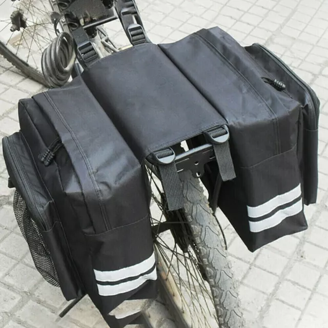 Quality Double Bicycle Panniers Bag Bike Bicycle Rear Seat Trunk Rack Pack Bag ﻿ 2