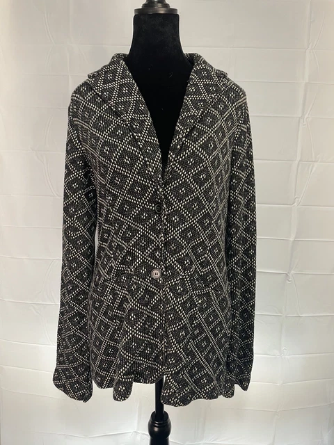 Faherty Womens Black Diamond Larkin Blazer Size Medium