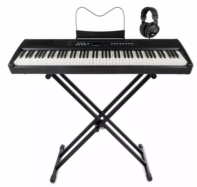 Digital Stage Piano Set 88 Tasten Hammermechanik Pedal X-Ständer Kopfhörer MIDI