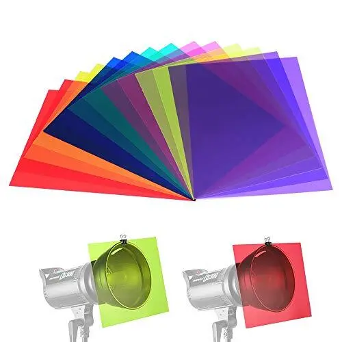 14 Pack Color Correction Light Filter Sheet Colored Overlays Transparency Fil...