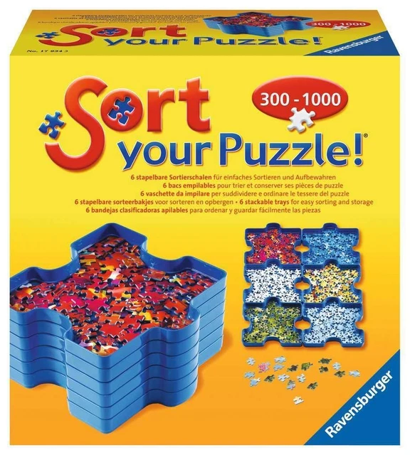 Mohito Puzzle-Sortierschalen – 12 Stück, Filz, Stapelbar, Für Bis Zu 2500 Teile