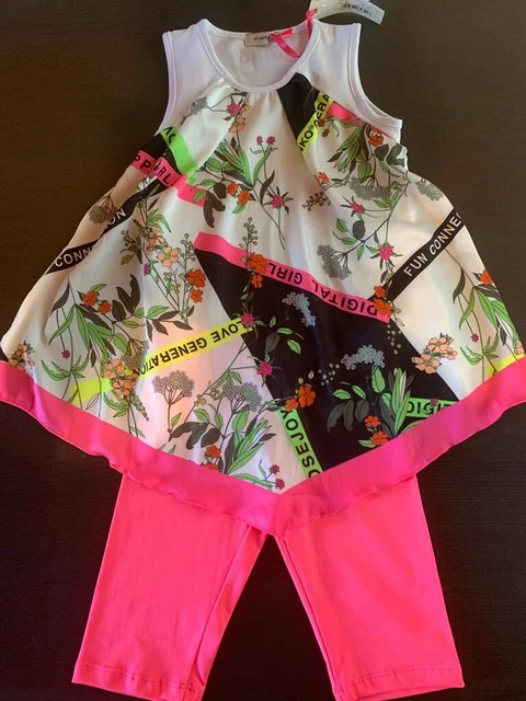 Completo Canotta & Leggins 3/4 Pinko Bimba 4anni - Nuovo con Etichette