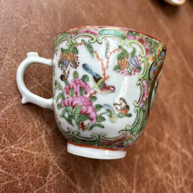 Antique Chinese Porcelain Famille Rose Cup