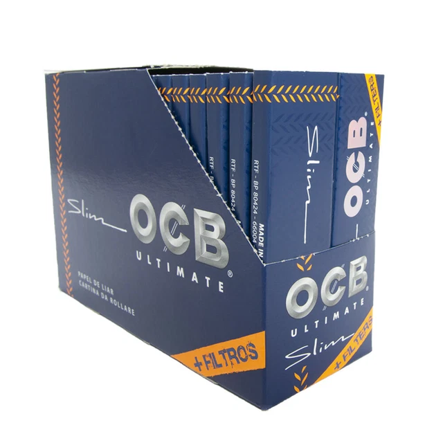 Papeles rodantes delgados OCB Ultimate King-Size + puntas - 32 piezas
