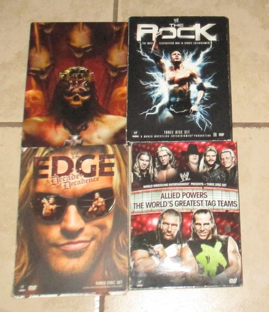 LOT 4 WRESTLING WWE DVDs Edge Triple H King Allied Powers Rock 26.95