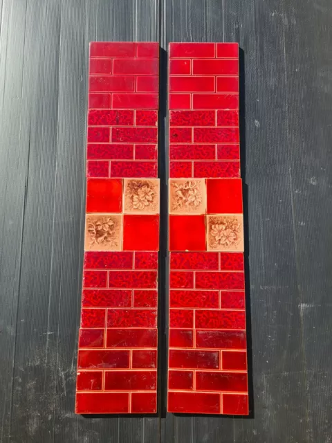 Set of Antique Fireplace Tiles, early 1900s AE3