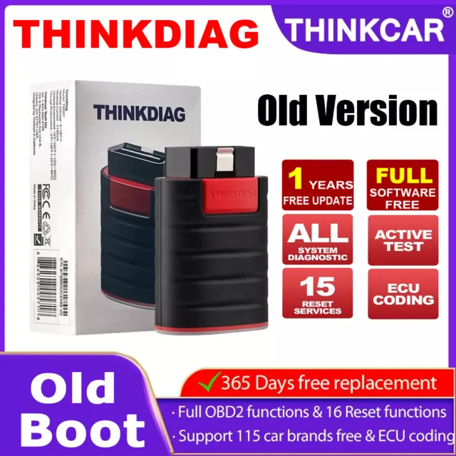 THINKCAR THINKDIAG OLD BOOT OBD2 Bluetooth Car Diagnostic Scanner ECU KEY Coding