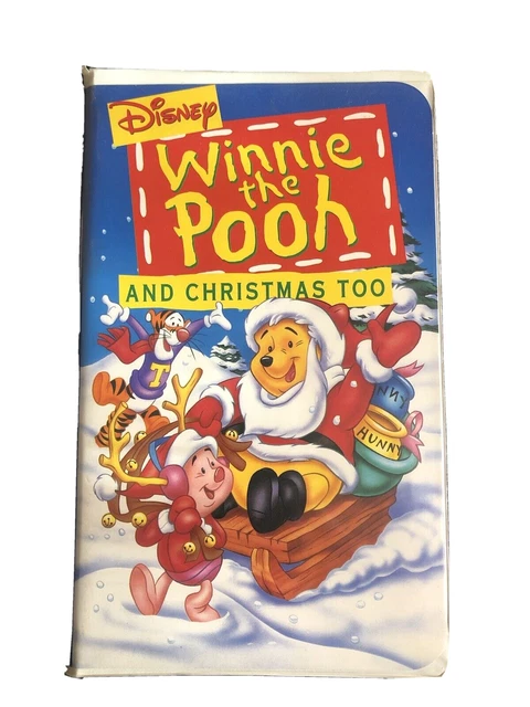 DISNEY WINNIE THE Pooh and Christmas Too VHS Movie Vintage Clamshell ...