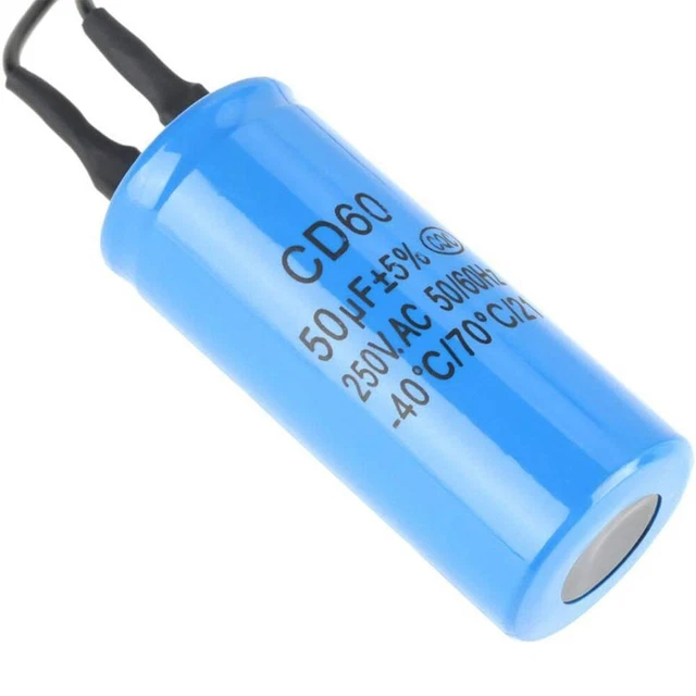CD60 RUN CAPACITOR 250V AC 50/60Hz With Wire Lead Run Round-Capacitor ...