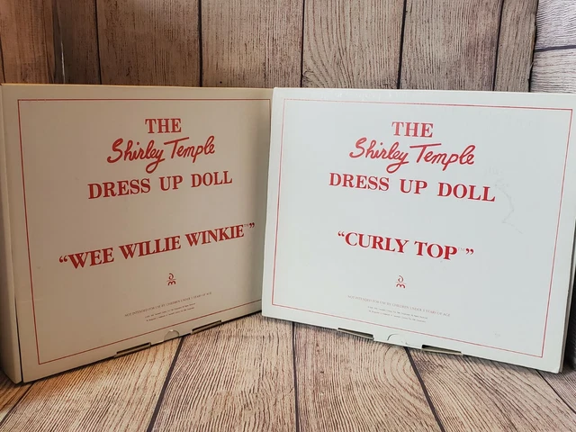 The Shirley Temple Dress Up Doll clothes WEE WILLIE WINKIE & CURLY TOP Db Mint