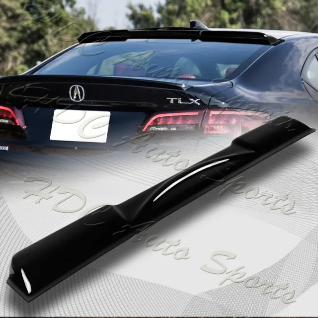 For 2015-2020 Acura TLX Black ABS Plastic Rear Window Roof Visor Spoiler Wing