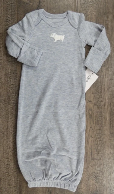 Baby Boy Clothes New Carter's Preemie Blue Little Dog Sleep Gown