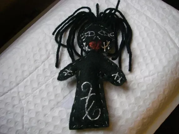 Voodoo Black Poppet Doll Revenge, Curse, Banishing, Black Magic Wiccan Pagan