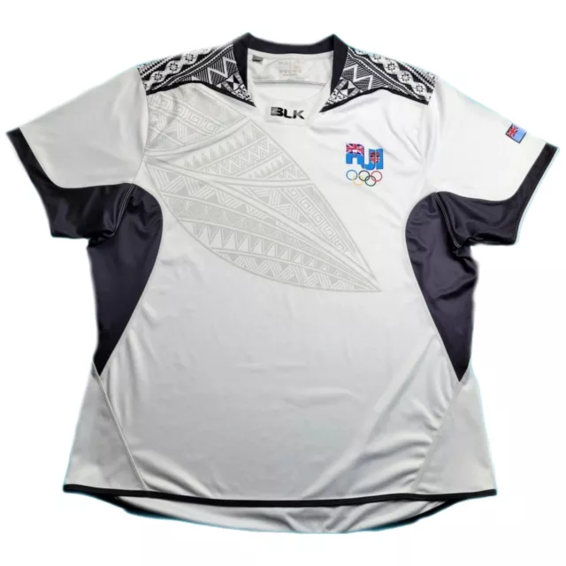 BLK Fiji Rugby Jersey Olympic 2016 Rio Fiji Rugby Sevens Jersey Men's 3XL XXXL