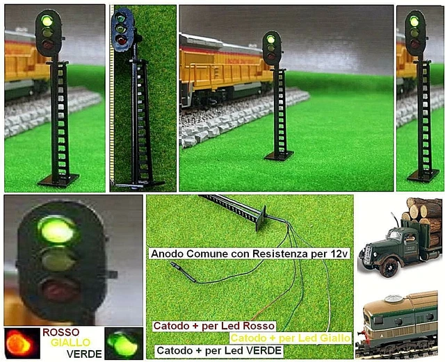 3 Pezzi Con Luci LED (Verde, Rosso, Giallo), 12V, Pre-costruiti - Foto 10