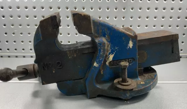 VINTAGE Record No. 2 BENCH VICE 3.5" Jaw - 4" Opened  MADE IN ENGLAND 9.5 kg