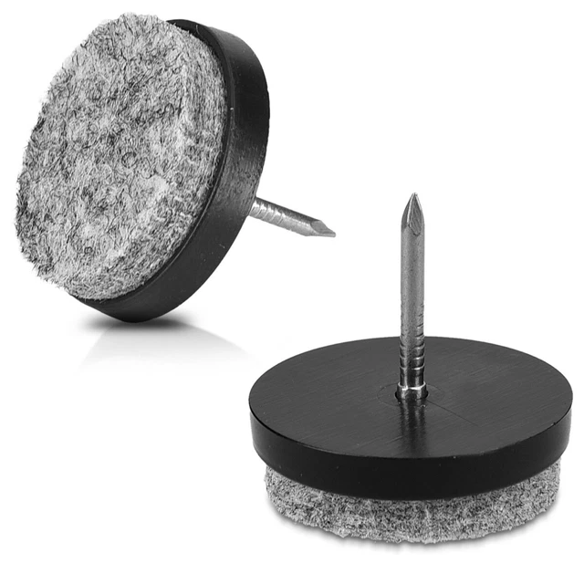 Pack de 20 tacos de fieltro redondos para sillas y muebles de 24MM Navaris