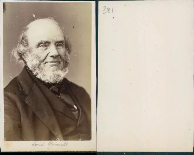 Lord Russell, 1er comte Russell vintage CDV albumen carte de visite, John Russel