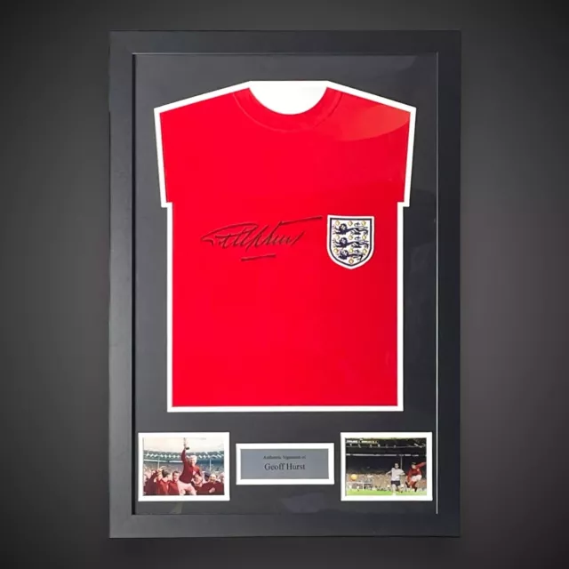 Sir Geoff Hurst Framed Hand Signed England 1966 Shirt With  COA £199