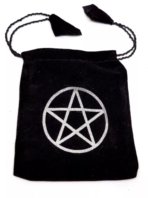 Samt Pentagramm Tarot Tasche Pentagramm schwarz Geschenktüte Schmuck...