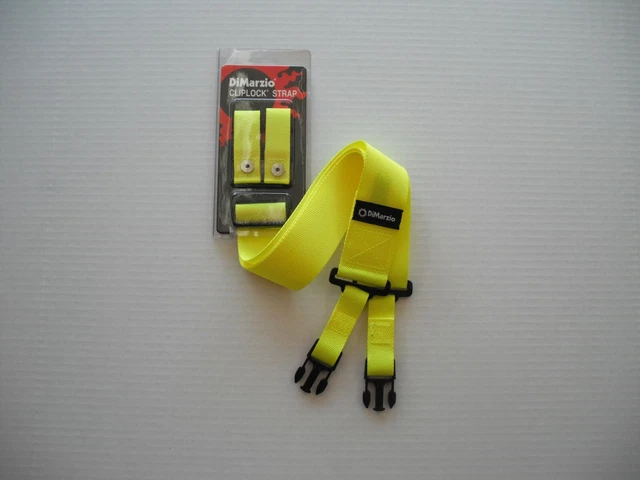 Dimarzio Nylon Cliplock Strap 2 Inch Wide Yellow Dd2200