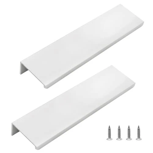 2PCS Back Mount Finger Edge Pull 150mm / 5.9" Aluminum Hidden Handle Conceale...