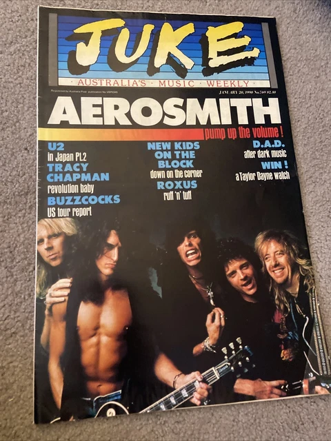 JUKE MAGAZINE JANUARY 20 1990 #769 Aerosmith/U2/Tracy Chapman/Buzzcocks ...