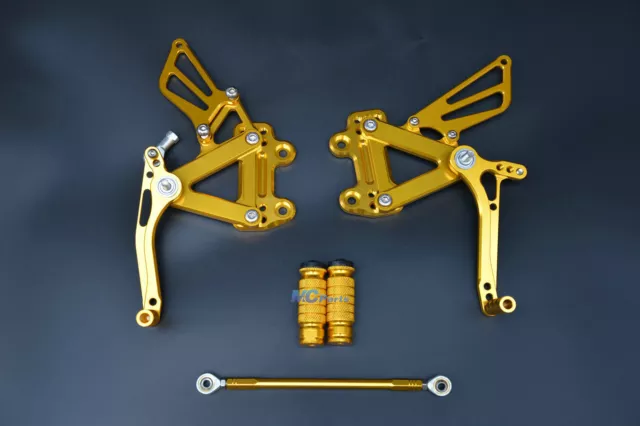 CNC Rearset Foot pegs Rear set For Kawasaki NINJA ZX9R ZX 9R 98-03 00 02 Gold