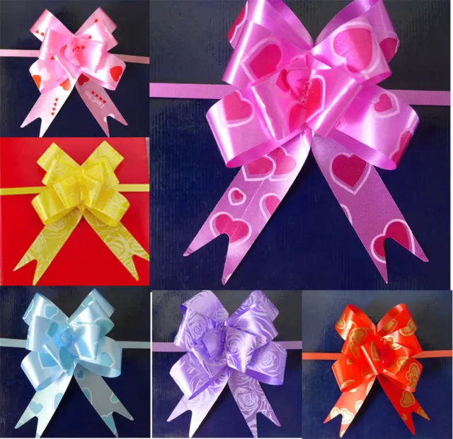WHOLESALE ribbon Bows assorted colours easy pull bow flower ribbon decoration