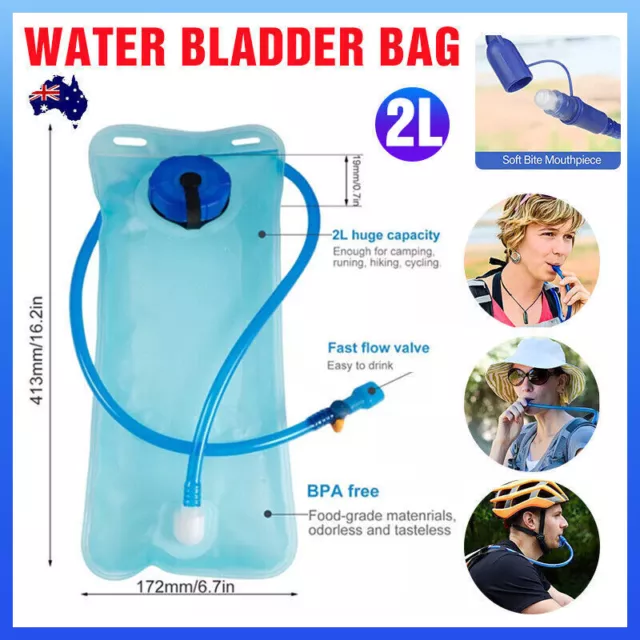 2L Water Backpack Bladder Bag Hydration System Camelbak Pack Hiking Cycling Hot