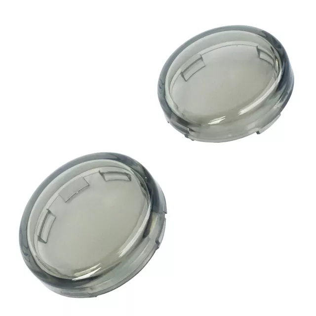 2x Turn Signal Light Smoke Lens Cover For Harley Electra Glide Sportster Touring