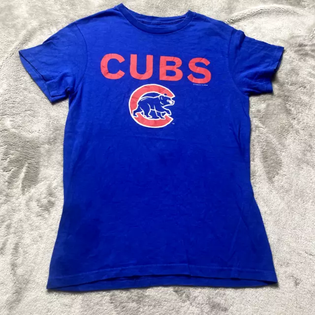 Chicago Cubs Tshirt Blue Small Graphic Print USA Top Shirt Baseball T shirt  MLB