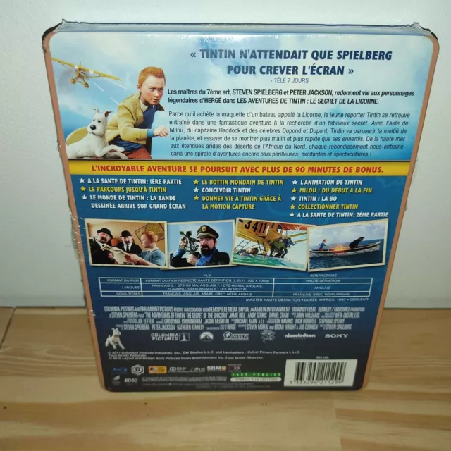 Les aventures de Tintin Le secret de la licorne STEELBOOK POP ART [Blu-Ray] NEUF 2