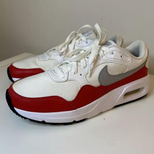 MEN NIKE AIR Max SC Athletic Shoes White/University Red/Wolf Grey Size ...