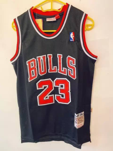 Basketball Jersey T shirt Chicago Bulls Michael Jordan 23 NBA Black White Red