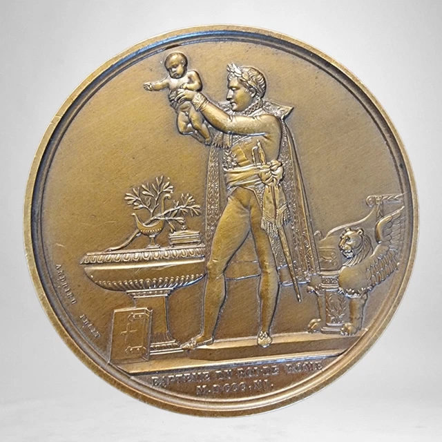 1811 Napoleon by Andrieu Baptism of the King of Rome Coin Medallion