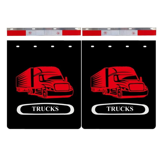 24"x30" Mud Flaps and Reflective Strips for Heavy-Duty Truck Semi Truck Trailer 24"x30" Mud Flaps and Reflective Strips for Heavy-Duty Truck Semi Truck Trailer