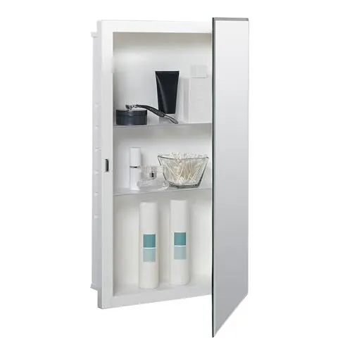 Frameless Mirror Medicine Cabinet, 16" W x 26" H, Made for Recessed or Surfac...