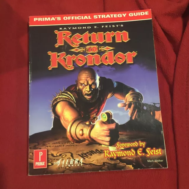 Guide de jeu vidéo officiel de stratégie Return to Krondor Prima