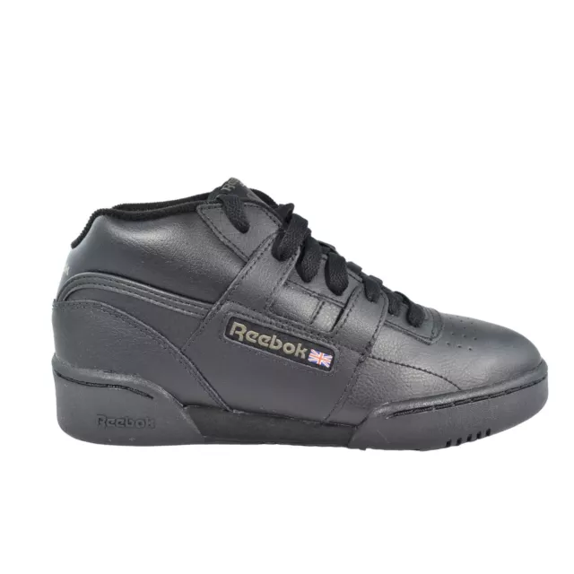 Reebok Workout Mid Junior 'Black' Style DV4673 A True Classic Retro Shoes NIB