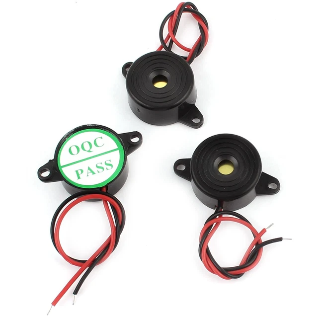 5 Pièces DC 1.5V 30mA Buzzer Son Continu 12x9.5mm - Neuf Uxcell - Alerte Sonore électronique