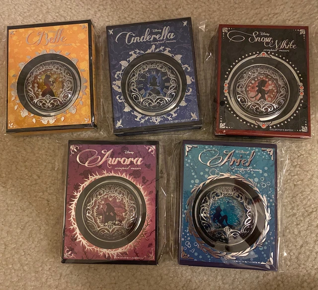 Sephora Disney Princess Compact Mirror Set of 5 Ariel Belle Aurora Cinderella