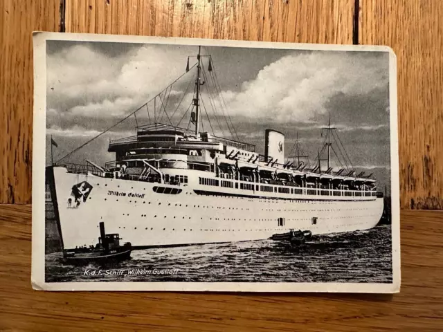 Alte AK "K. d. F.  Schiff - Wilhelm Gustloff" Feldpost 1940  2. Weltkrieg