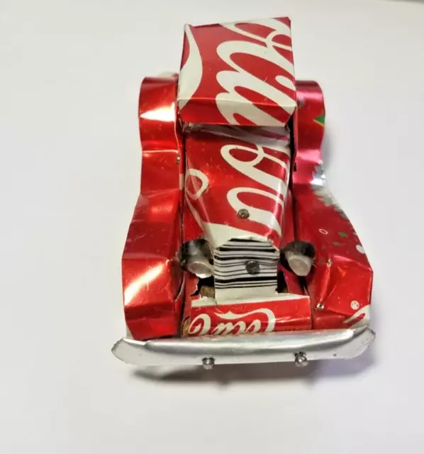 Vintage Handmade Hotrod Car  Made From Recycled Coca Cola Soda Cans 2