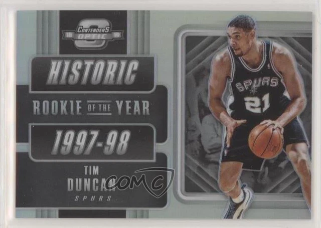 2018 Panini Contenders Optic Historic Rookies of the Year Prizms Tim Duncan HOF