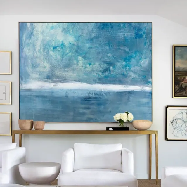 Sky Sea Canvas Painting Large Sky And Sea Painting Sea Blue Level Oil Painting